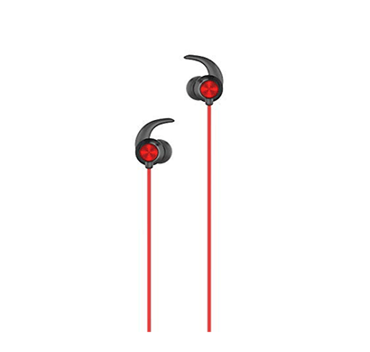 pebble zest active - sports snugs wired earphones with inbuilt mic (black)