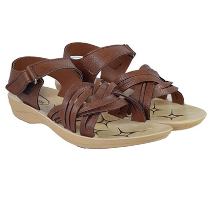 pokrok women pu stylish sandal (zoos7) brown, ten