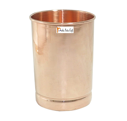 prisha india craft glass014-1 pure copper glass cup for water/ capacity 350 ml
