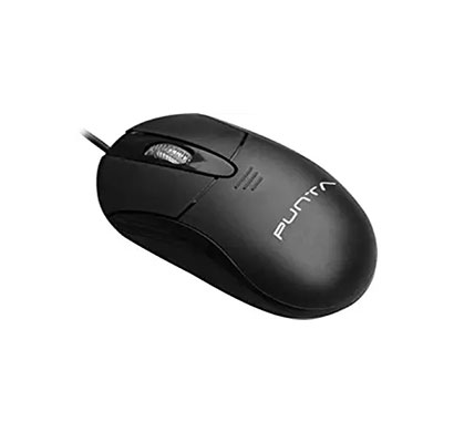 punta pluto wired optical mouse (usb 2.0, black)