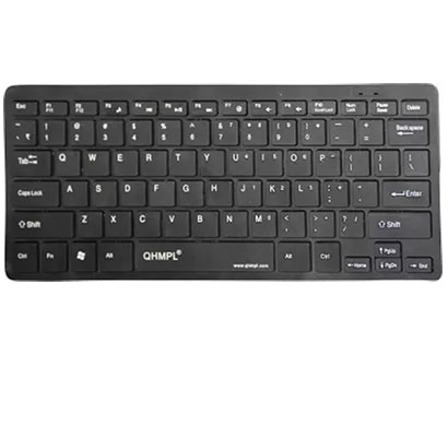 quantum qhm7307 mini multimedia wired keyboard (black)