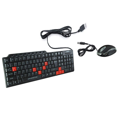 quantum qhm8810 keyboard & mouse wired combo (black)