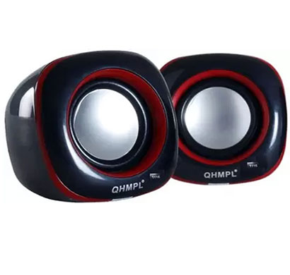 quantum qhm602 usb 2.0 audio portable mini speaker (black)
