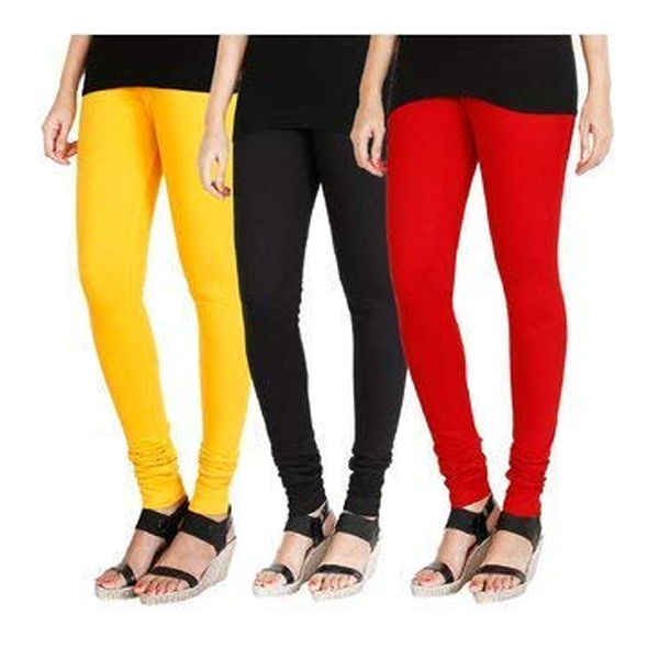Womens Full Length Cotton Leggings With Elasticated Waist All Sizes And  Colors | eBay