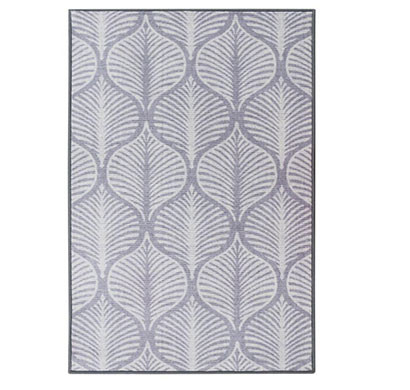rugsmith (rs000194) grey color premium qualty classical pattern polyamide nylon deco leaf rug area rug