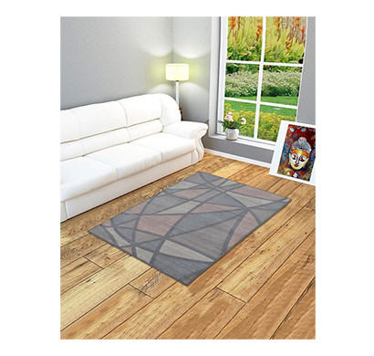 rugsmith (rs000023) rug & carpet grey & pink color premium qualty geometrical pattern polyamide nylon color map rug area rug