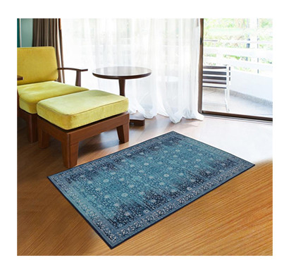 rugsmith (rs000047) rugs & carpets warn blue color premium qualty traditional pattern polyamide nylon legacy rug area rug