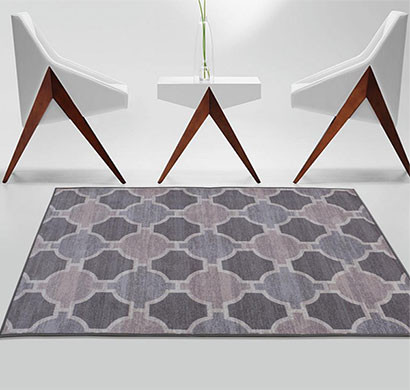 rugsmith (rs000216) pink & grey color premium qualty classical pattern polyamide nylon fretwork rug area rug