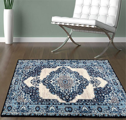 rugsmith (rs000182) blue multi color premium qualty classical pattern polyamide nylon ankara rug area rug