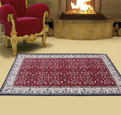 rugsmith (rs000189) red multi color premium qualty classical pattern polyamide nylon vintage garden rug area rug