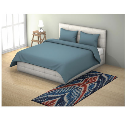 rugsmith (rs000154) rugs & carpets navy blue color premium qualty modern pattern polyamide nylon crown ikat rug runner