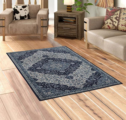 rugsmith (rs000176) blue multi color premium qualty classical pattern polyamide nylon modern persian rug area rug