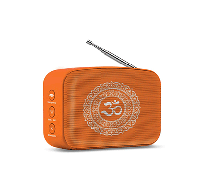 saregama carvaan mini bhakti bluetooth speaker/300 devotional songs/ fm-am radio/bluetooth/usb (orange)