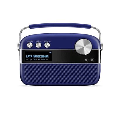 saregama (r20017) carvaan premium portable digital music player/5000 songs categorized into 130+ dedicated stations/ fm-am radio/ bluetooth/ usb/ royal blue