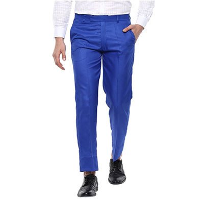 shaurya-f regular fit men trousers/ size 30/ royal blue
