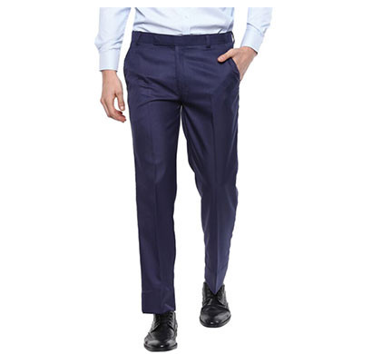 shaurya-f regular fit men blue trousers/ size 34/ dark blue