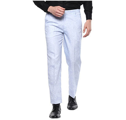 shaurya-f regular fit men linen trousers/ size 30/ grey