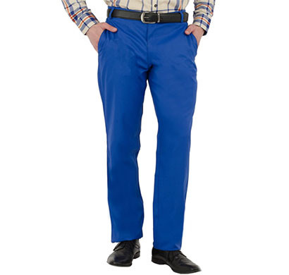 shaurya-f tr-259 blue terry rayon flat front formal trousers