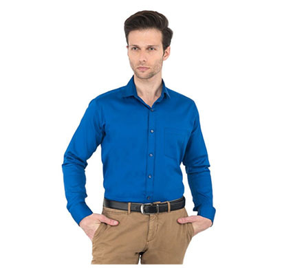 shaurya-f men's solid formal shirts (blue)