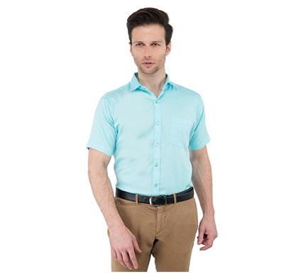 shaurya-f men's solid formal shirts (sky blue)