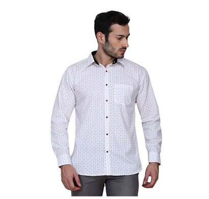 shaurya-f men solid casual shirt (white)
