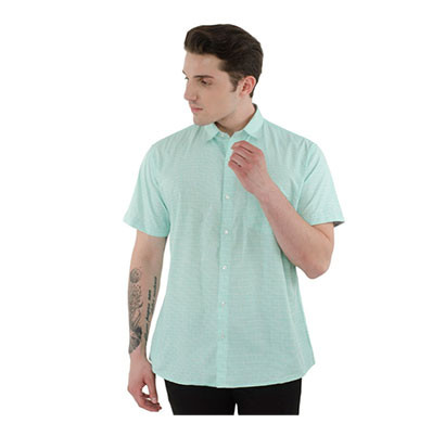 shaurya-f men's half sleeve solid casual shirt