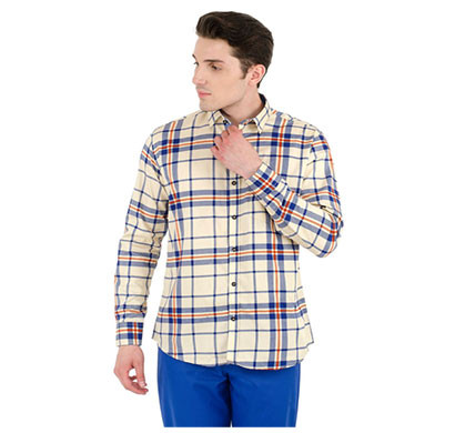 shaurya-f men solid casual cotton checks shirt