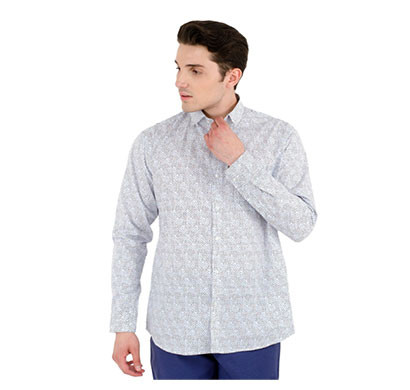 shaurya-f men solid casual full sleeve printed shirt