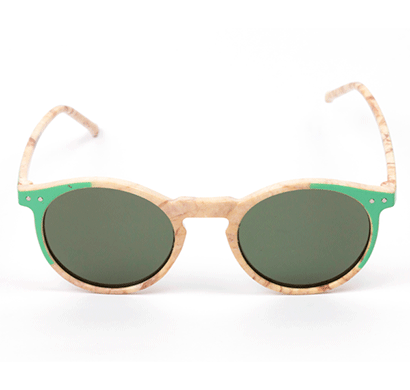 siete 400 uv protected sunglasses, spain, unisex, oval, medium size marble green