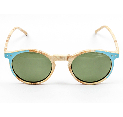siete 400 uv protected sunglasses, spain, unisex, oval, medium size marble blue