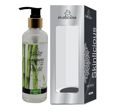 skinlicious bamboo beauty gel for skin and hair, 240ml - paraben & sulphate free