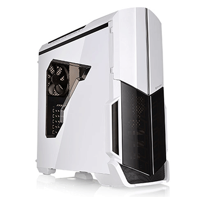 thermaltake (ca-1d9-00m6wn-00 versa n21) snow window atx mid-tower gaming computer cases (white)