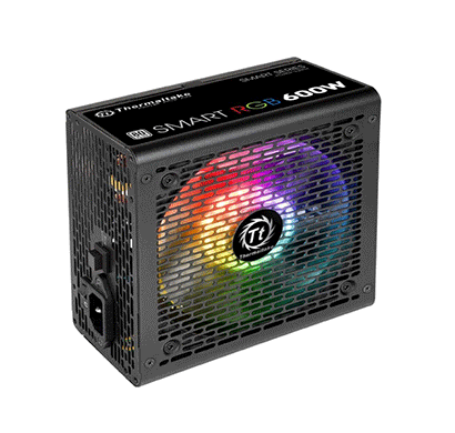 thermaltake (ps-spr-0600nhsawe-1) smart rgb/ 0600w non modular/ fan hub/ single voltage sleeved cables