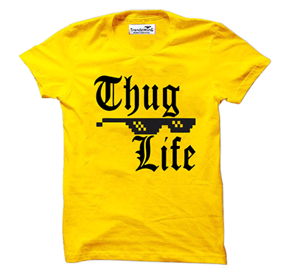 trendzwing tw010 thug life t-shirt yellow