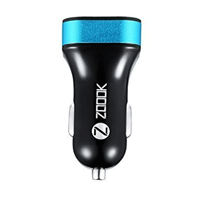 zoook zf-cu3a 3.1a usb car charger black/blue