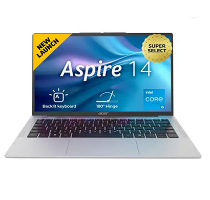 acer aspire 14 as14h-53 (un.36csi.004) thin and light laptop ( intel core i5/13th gen 13500h/16gb ram/ 512gb ssd/14 inch/ windows 11 home with ms office/backlit keyboard),pure silver