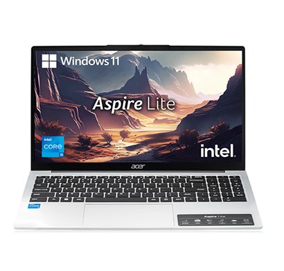 acer aspire lite al15-52h (un.347si.009) thin and light laptop (intel core i5-12450h/ 16gb ram/ 512gb ssd/ windows 11 home/ 15.6 inch), pure silver
