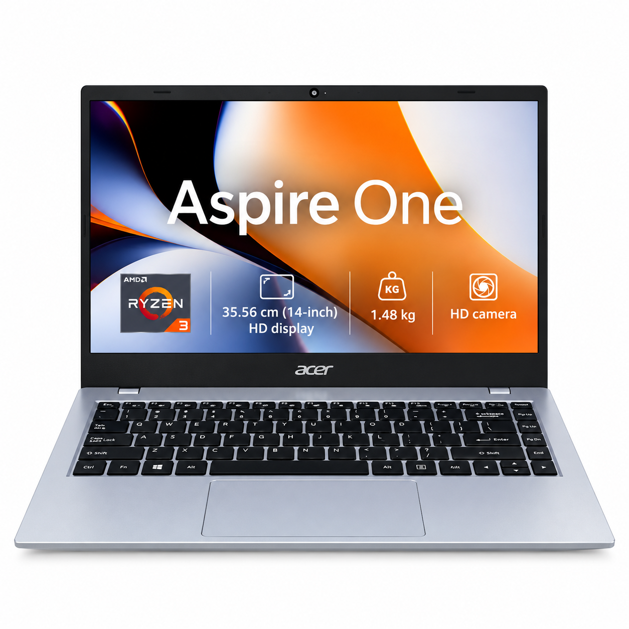 acer one z14-55m (un.35ysi.00j) commercial laptop (amd ryzen r3-7320u/8gb ram/512gb ssd/14