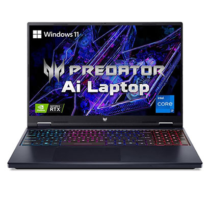 acer predator helios neo 16 ( un.qnpsi.007) gaming laptop ( intel core i7/ 14th gen/ 16 gb ram/ 1tb ssd/ 6 gb rtx 4050/ 165 hz/ 16 inch screen/ windows 11), abyssal black