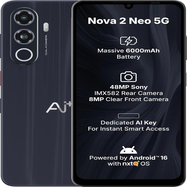 ai+ nova 2 neo 5g (4gb ram/128gb storage),mix colour