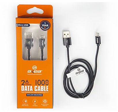 akea micro usb cable 1mtr 2.0 amp metal case for charging & data
