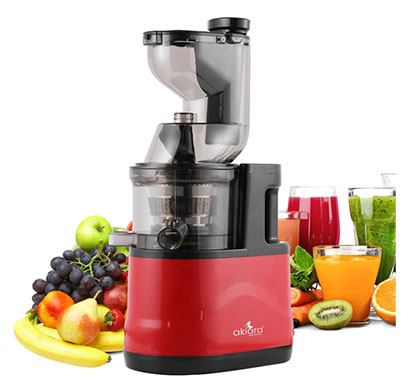 akiara Cold Press Juicer, 300W Slow Juicer Machine for Fruits & Vegetables, High Nutrient Extraction, Easy to Clean, Quiet Electric Juicer for Healthy Cold-Pressed Juice