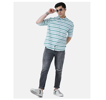 alpheus (alsh0822021) men regular fit striped spread collar casual shirt ( multicolor)