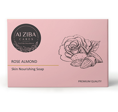 alziba cares rose almond skin nourishing soap 100gm (pack of 4)