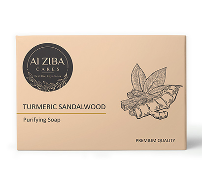 alziba cares turmeric sandalwood purifying soap 100gm (pack of 4)