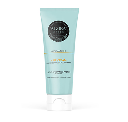 alziba cares natural shine hair cream with secret of keratin, protein & multivitamins-150ml