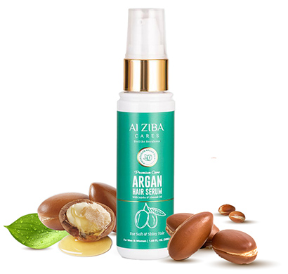 alziba cares argan hair serum with jojoba & almond oil-50ml