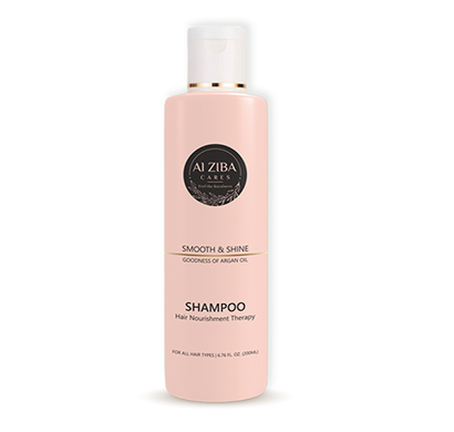 alziba cares smooth & shine shampoo with argan oil and d-panthenol (hair nourishment shampoo) 200ml