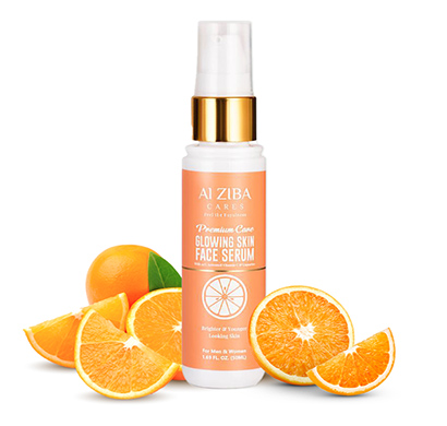 alziba cares glowing skin face serum with 20% activated vitamin c & licorice-50ml