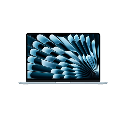 apple macbook air (mc6u4hn/a) laptop (apple m4 chip/ 16gb ram/ 512gb ssd/ mac os sequoia/ 13.6 inch/ 1 year warranty), sky blue